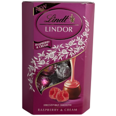 Цукерки з молочного шоколаду з малиновим кремом Lindt Lindor 200g