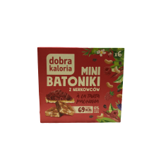 Злакові батончики без цукру зі смаком малини Dobra Kaloria  6*17g