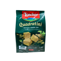 Вафлі зі смаком чаю матча Loacker Quadratini Matcha green tea