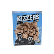 Протеїнові злакові подушечки з кокосовим, карамельним кремом без цукру Kizzers Platki 200g