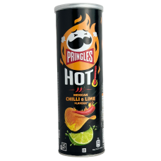 Картопляні чіпси Pringles Hot Mexican Chilli&Limev Flavour зі смаком мексиканського чиллі та лайму 160g