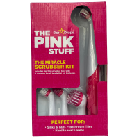 Електричний набір для чищення скраббер з 4 насадками The Miracle Scrubber Kit The Pink Stuff Star Drops