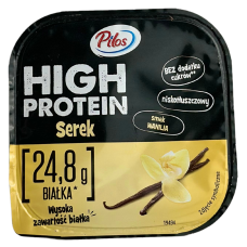 Протеїновий сирок зі смаком ванілі без цукру Pilos High protein 200g