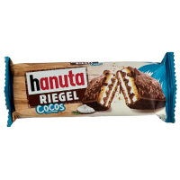 Батончики з молочною начинкою зі смаком кокосу Hanuta riegel Cocos Ferrero 1шт