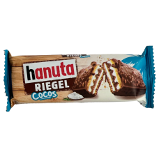 Батончики з молочною начинкою зі смаком кокосу Hanuta riegel Cocos Ferrero 1шт