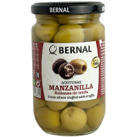 Зелені оливки фаршировані пастою з трюфеля Manzanilla rellenas de trufa Bernal 300g