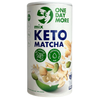 Суміш кето матча з арахісом у білому шоколаді мигдалевими пластівцями та зеленим чаєм матча без цукру Mix Keto Matcha One Day More 600g