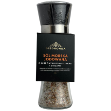 Йодована морська сіль з сушеними помідорами і зеленню в млику Biedronka 160g