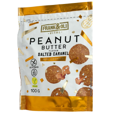 Печиво з м'якоттю арахісу зі смаком соленої карамелі без цукру Mini Cookies Frank&Oli 100g