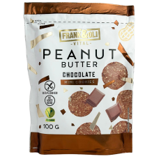 Печиво з м'якоттю арахісу зі смаком шоколаду без цукру Mini Cookies Frank&Oli 100g