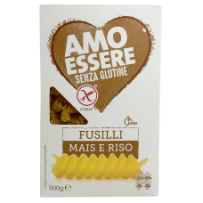 Макарони з кукурудзяного і рисового борошна без глютену Fusilli Mais e Riso Amo Essere 500g
