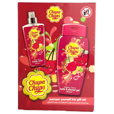Набір дитячий Chupa Chups з ароматом вишні (гель для ванни і душу, спрей для тіла та губка)