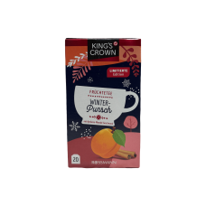 Фруктовий чай зимовий пунш з абрикосово-мигдальним ароматом в пакетиках Winter-Punsch Rossmann King`s Crown 45g