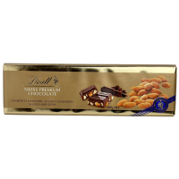 Темний шоколад з цільним мигдалем Lindt 300g