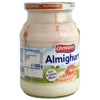 Йогурт в склі зі смаком апельсина Almighurt Blutorange Ehrmann 500g