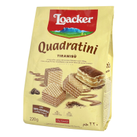 Вафлі зі смаком тірамісу Quadratini Tiramisu Loacker 220g