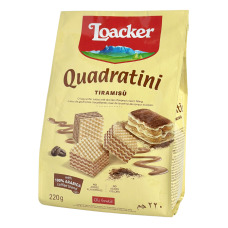 Вафлі зі смаком тірамісу Quadratini Tiramisu Loacker 220g