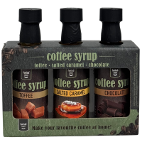 Сироп до кави тоффі, солена карамель, шоколад Coffe Syrup Funlab Select 3*45ml