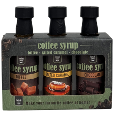 Сироп до кави тоффі, солена карамель, шоколад Coffe Syrup Funlab Select 3*45ml