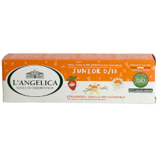 Зубна паста полуниця, ваніль, ромашка з поживними властивостями від 0-13років Junior L'angelica 50ml