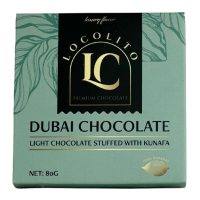 Дубайський шоколад з фісташковою пастою і тістом катаіфі Dubai Chocolate Locolito 80g