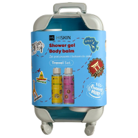 Дорожній міні набір гель для душа та лосьйон для тіла в валізі Hiskin