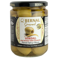 Зелені оливки гіганти без кісточки пікантні Gordal Bernal Gourmet 436g