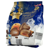 Пряник з абрикосом в молочному шоколаді у формі серця Goldora 300g