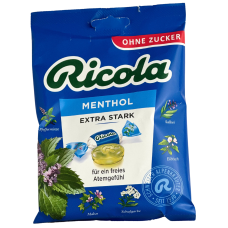 Льодяники без цукру ментол екстра старк Menthol Extra Stark Ricola 75g