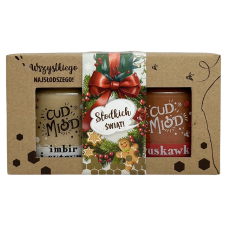 Подарунковий набр меду імбир-лимон та полуницею Sadecki Bartnik 2*250g