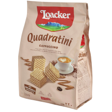 Вафлі зі смаком капучіно Quadratini Cappuccino Loacker 220g