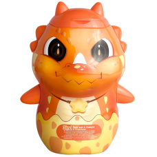 Дитячий гель для душу+ шампунь+кондиціонер Динозаврик оранжевий 400ml