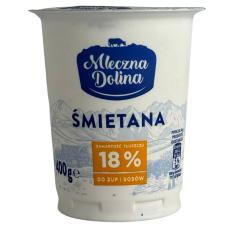 Сметана Mleczna Dolina 18% 400g