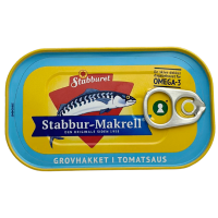 Макрель Стаббур в томатному соусі Stabbur-Makrell Grovhakket i Tomatsaus Stabburet 110g