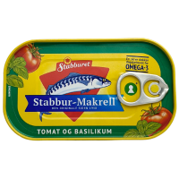 Макрель Стаббур з томатами та базиліком Stabbur-Makrell Tomat og Basilikum Stabburet 110g