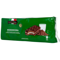 Бісквітні тістечка в шоколаді з молочною начинкою Merendina Gusto Bello 10шт 350g