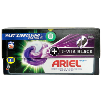 Капсули для прання чорних речей 26шт Ariel Revita Black 553.8g