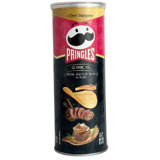 Картопляні чіпси зі смаком стейку і фуагри Pringles 80g