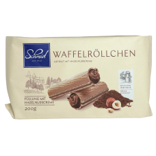Вафельні трубочки з горіховим кремом Waffelrollchen Schmid 200g