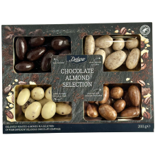 Асорті мигдалю в шоколадних поливках Chocolate almond selection Deluxe 200g