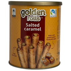 Вафельні трубочки з соленою карамеллю Golden Rolls 300g