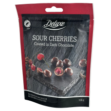 Вишня сушена в темному шоколаді Sour Cherries Deluxe 100g