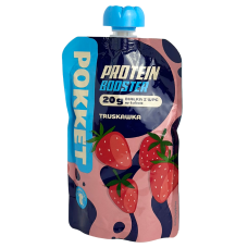 Протеїновий фруктово-полуничний мус Pokket Protein Booster 180g