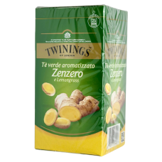 Чай в пакетиках зелений з імбирем іі лимонграсом Twinings 25 штук