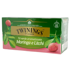 Чай в пакетиках зелений з морінгою і лічі Twinings 25 штук