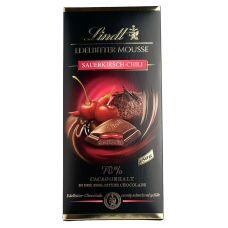 Темний шоколад з начинкою вишні та перця чилі Sauerkirsch-Chili Lindt 150g