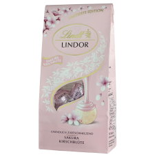 Цукерки в білому шоколаді зі смаком вишні та сакури Sakura Kirschblute Lindt Lindor 137g