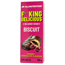 Печиво бісквіт без цукру з вишнево-шоколадним смаком Fit King Delicious Allnutrition 128g