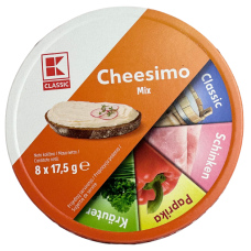 Сир плавлений трикутники класичний, шинка, парпика, зелень Cheesimo Mix Classic 140g