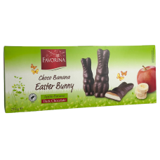Фігурки зі смаком яблука та банана в темному шоколаді Easter Bunny Favorina 225g